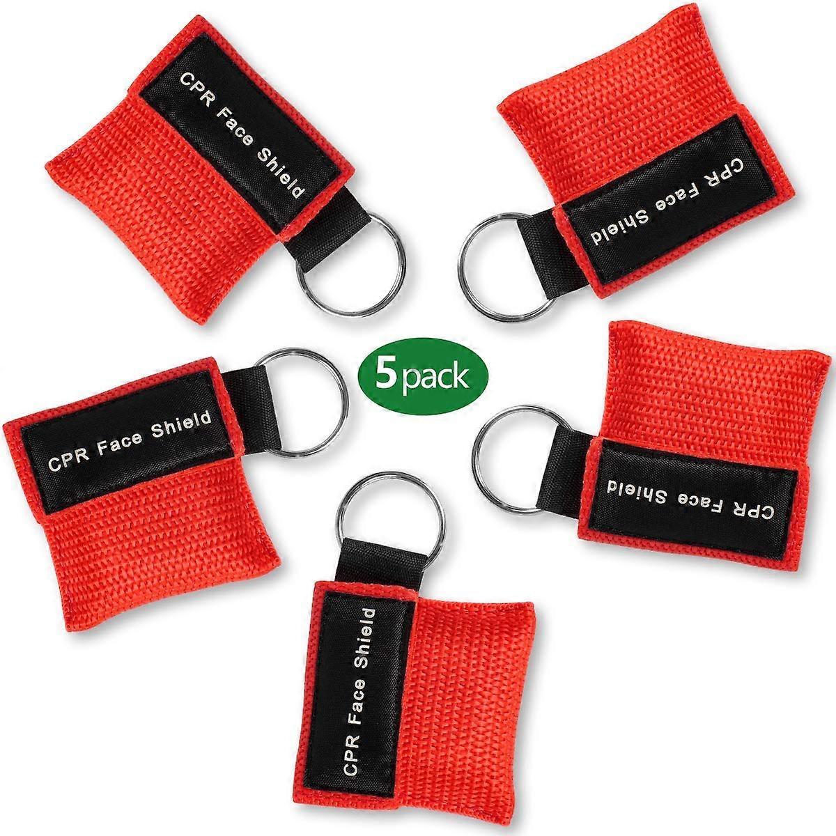 CPR Mask Emergency Kit Rescue Face Shields with One-way Valve Breathing Barrier for First Aid