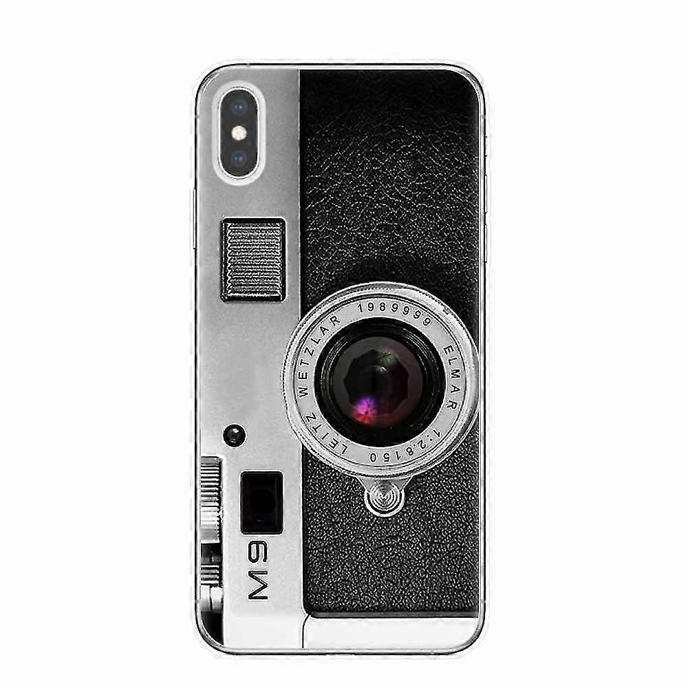 Vintage Phone Cases Retro Styles Soft Case For Iphone 14 Pro Max 13 12 11 Pro Xs Max Mini Se 2022 2020 7 8 6 6s Plus X Xr Coque M9 Black Silver Camera