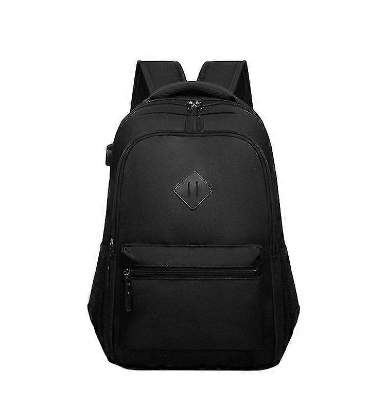 Backpack, Side Pockets, Padded Shoulder Straps, With Usb Plug,black