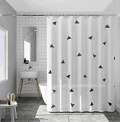 Rideau de douche triangle noir imperméable