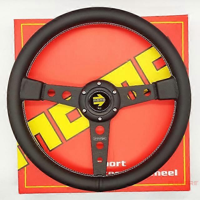 Momo Steering Wheel Racing Competitive Fit Flat Leather Steering