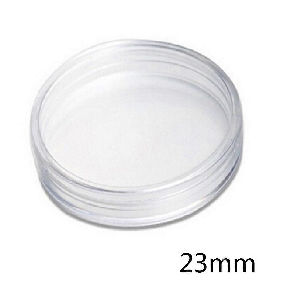 10Pcs/Set 23mm Coin Cases Capsules Holder Applied Clear Portable Round Storage Box Storage Coins Transparent Protection