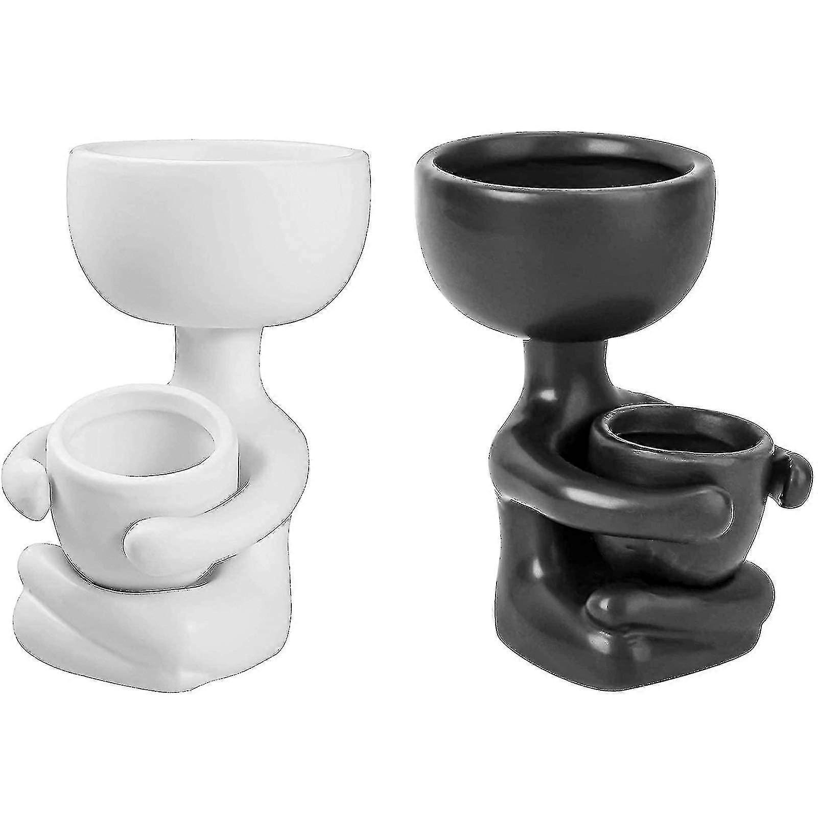 Ceramic Planters For Succulent Cute Creative Humanshaped 2 Packs