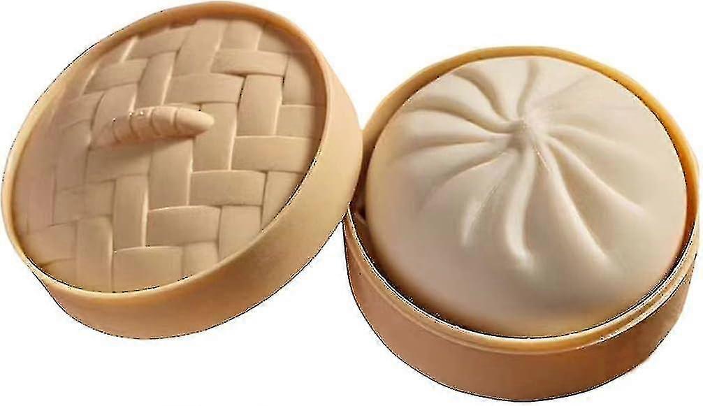 Yujia 羽加 蓬松饺子馒头 软软竹蒸笼设计 (1pc, 卡其色)