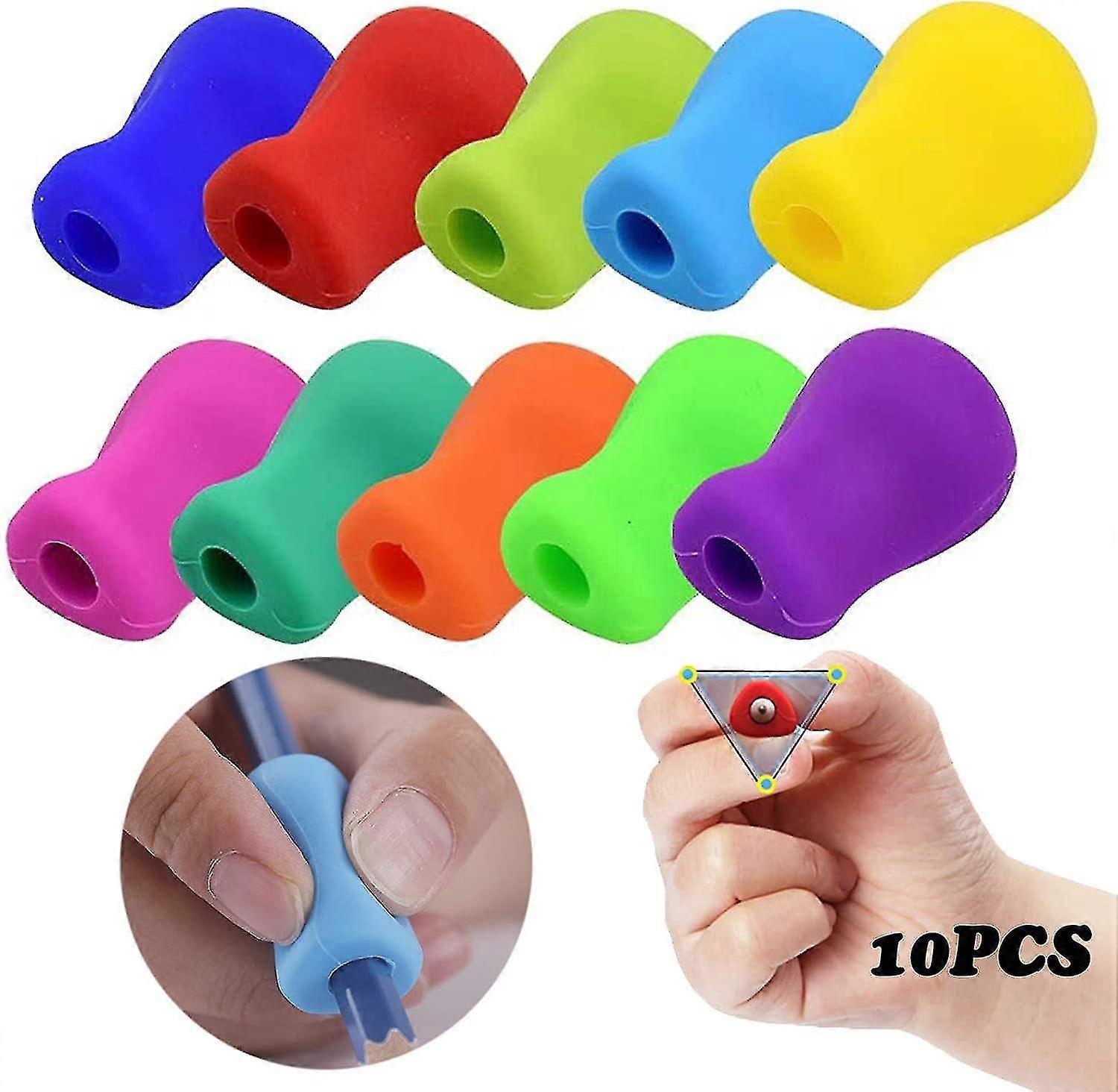 10 Stück Bleistiftgriffe für Kinder Ergonomische Bleistiftgriffe Silikon Schreibhilfe Schreibhilfen Set-yvan