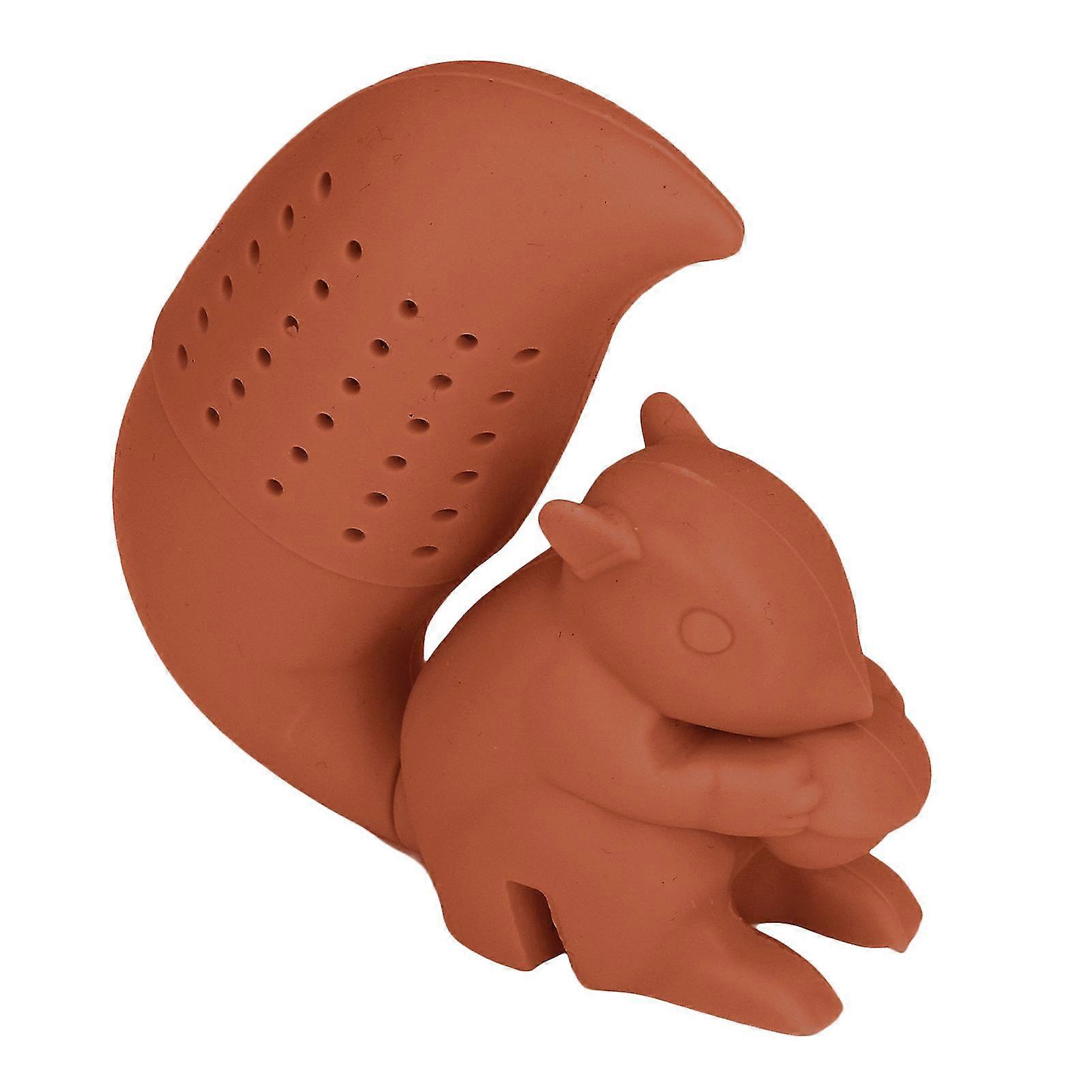 Food Grade Silicone Squirrel Shape Tea Strainer Cute Squirrel Shaped Tea Infuser Filter Coffee