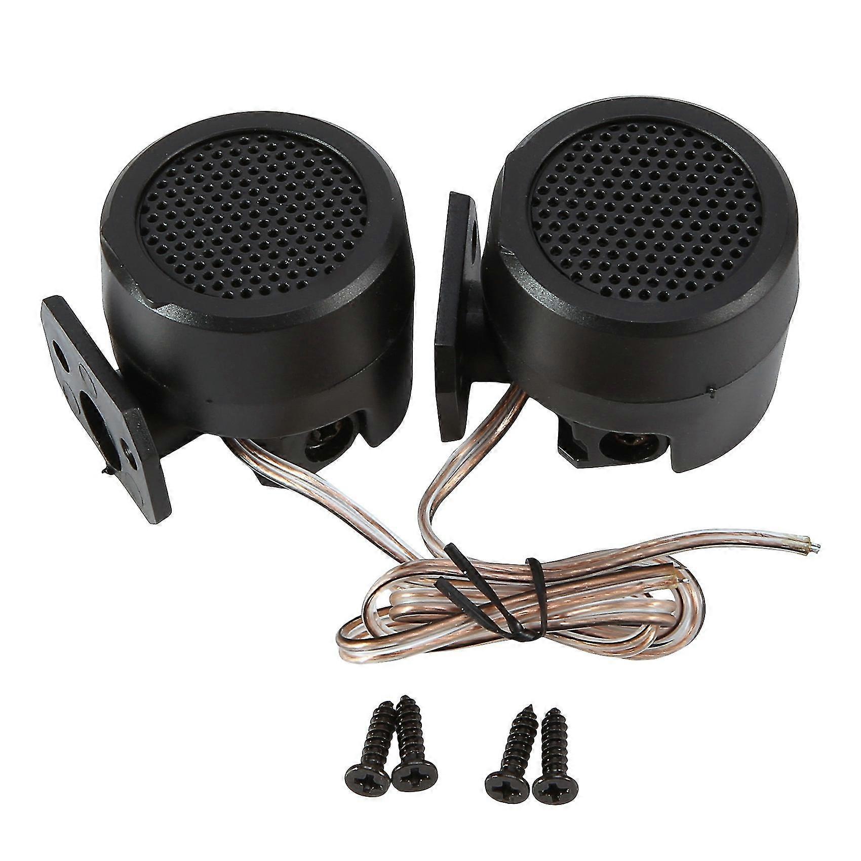 2 Pcs Pre-wired Dome Audio System Tweeter Speakers 500w For Auto Car