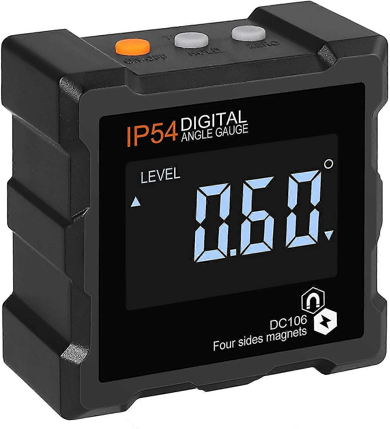 Digital Led Display Level Box Protractor Angle Finder Level Gauge Bevel Gauge Inclinometer All Sides With Magnetic Based Backlight Ip54 Waterpro