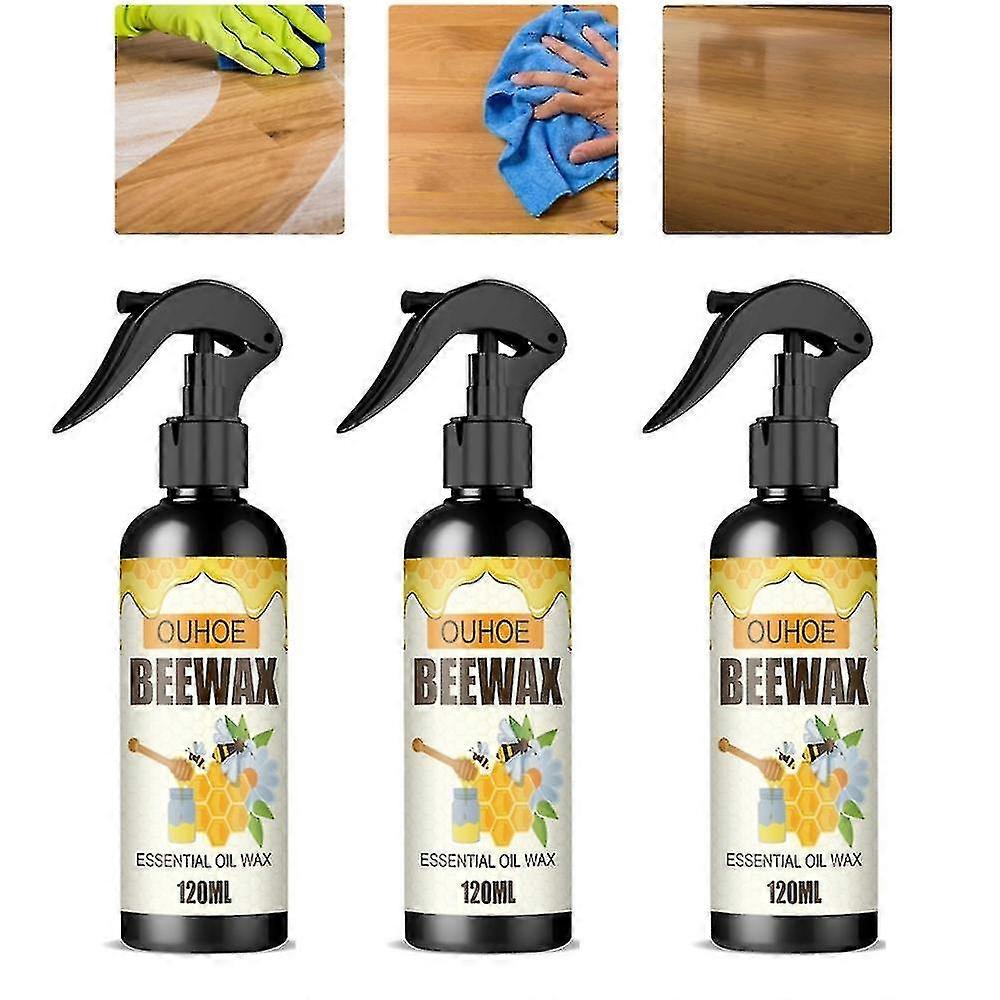 3pcs 120ml Beeswax Spray Home Furniture Care Ξύλινο Τραπέζι Γραφείων Πατωμάτων Βερνίκι