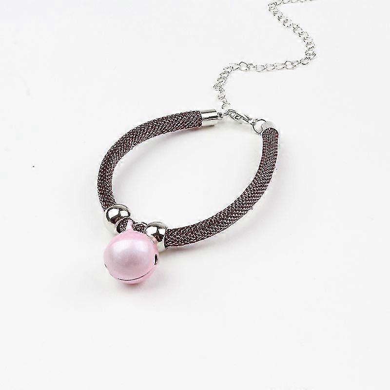 אביזרי חיות מחמד צווארון פעמון חתול ניתק עם פעמון (ורוד) 1 חתיכות