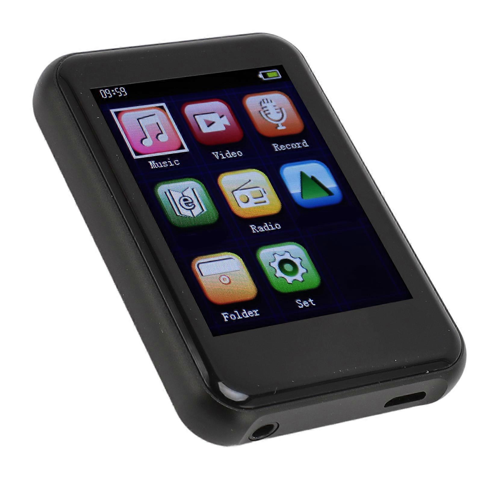 1.5 Inch Portable MP3 Player Capacitive Touch Control AI Noise Reduction Lossless HiFi Sound Multifunctional MP3 Player 4G