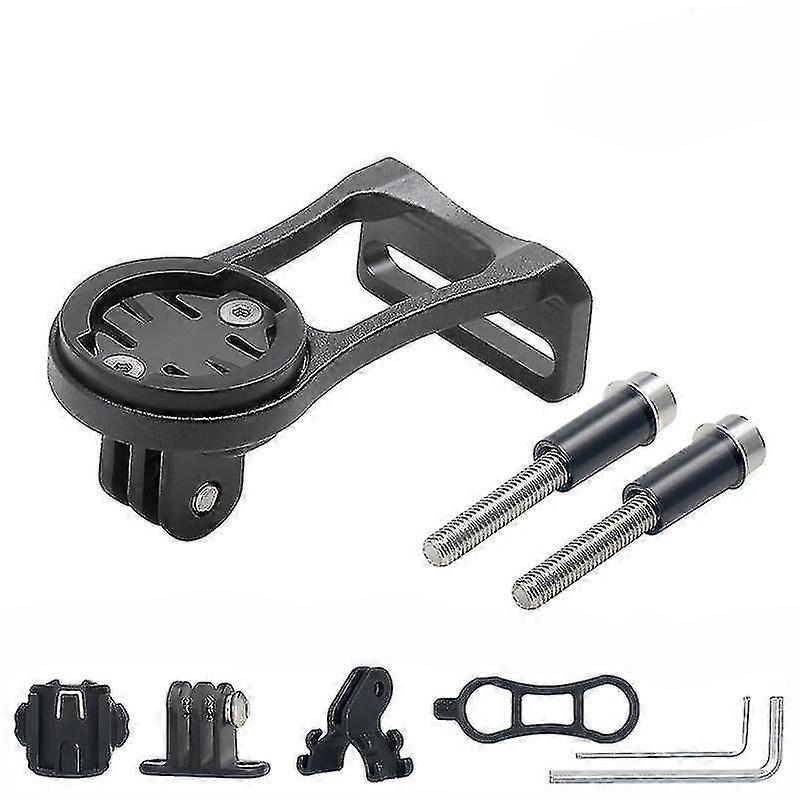 SZTXJ Multi-function Mountain Bicycle Stem Extension Bracket Bike Computer Mount Holder Base Handlebar ExtenderBlack