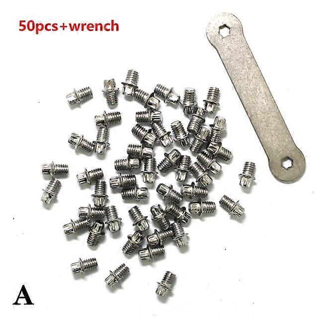 50pcs Bicycle Pedal Pins Non-slip With Wrench Bike M4 Pedal Bolts Replacement Mountain Bikes Pedal Pin Cycling Accessories