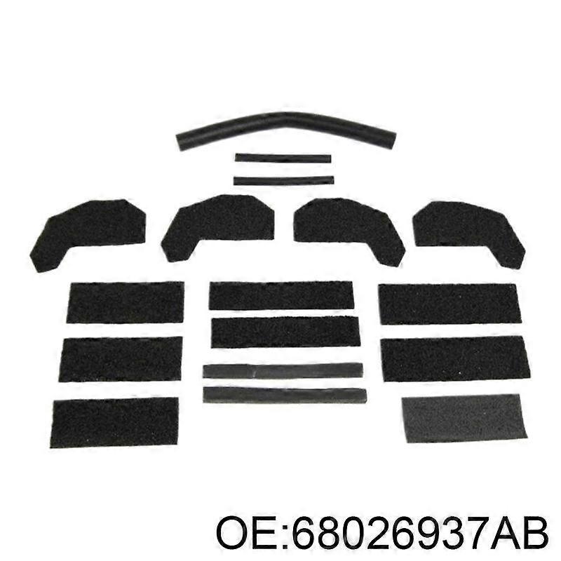 1set Hard Top Foam Blocker Seal Kit 68026937AB 13510.70 Roof Leak Repair Kit For 2007-2018 For Jeep Wrangler JK Car Accessory