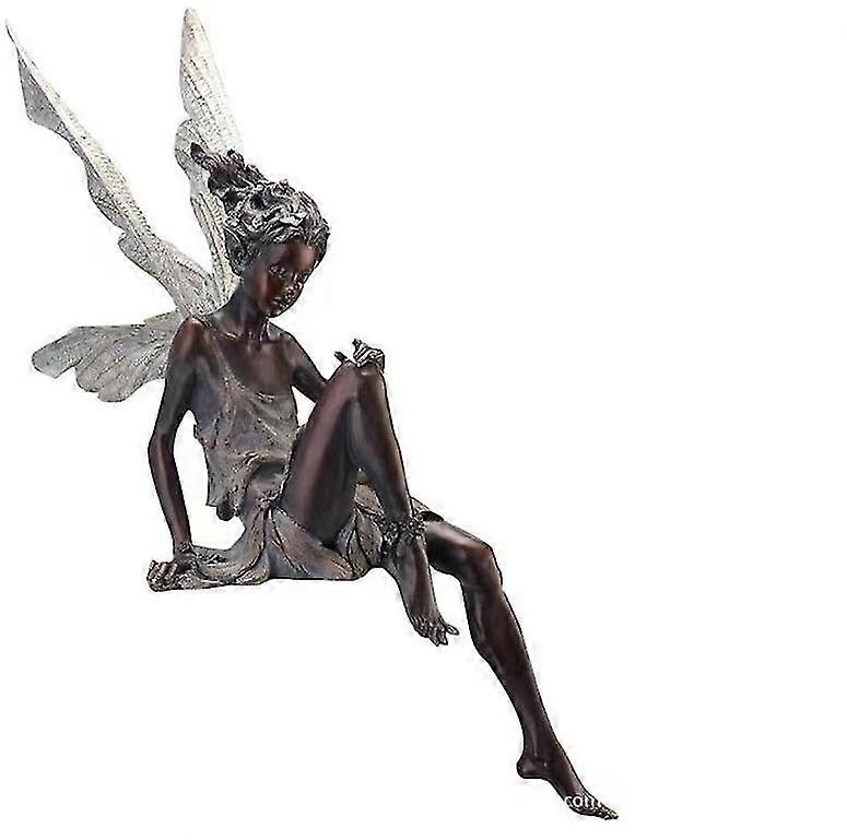 Statues Sitting Sculpture Resin, Pixie Garden Ornaments