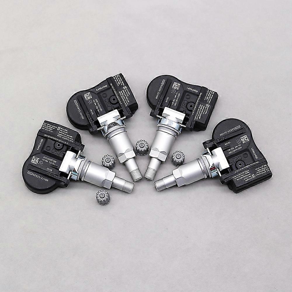 Capteurs TPMS Pour Hyundai (Accent, I30, Ix20, Etc.) - Lot De 4, Compatible 2007-2016, Référence 52933-2J100