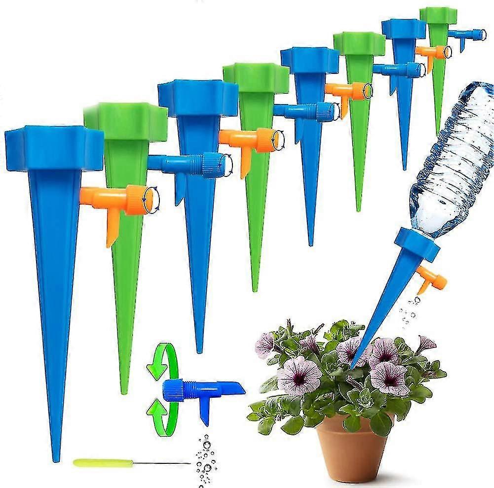 18 Pcs Plant Waterer,self Watering Spikes,plant Spikes System With Slow Release Control Valve Switch Self Irrigation Watering Drip Devices For Outdoor