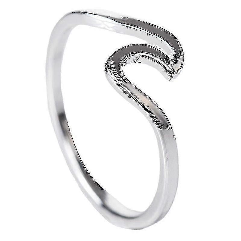 Silver Unique Design Wave Ring Ocean Wave Ring 925 Silver Alloy Ring
