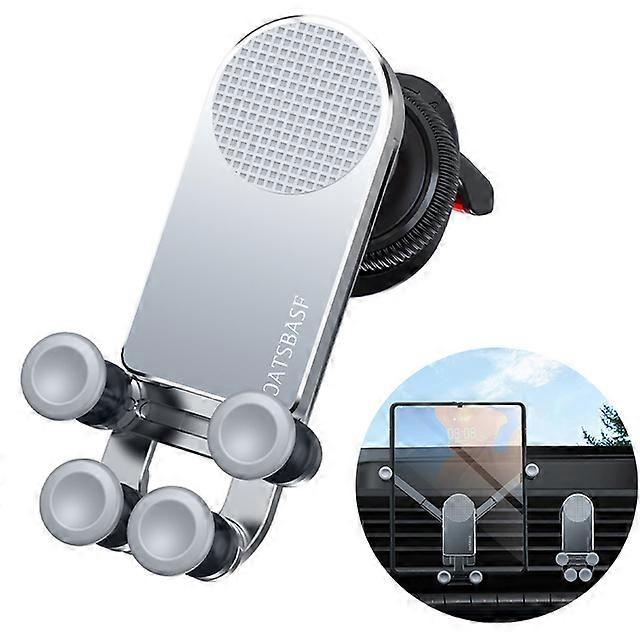 Metal Gravity Car Holder for Phone In Car Air Vent Stand for Samsung Galaxy Z Fold 2 3 S21 S22 Plus Folding Mobile Phone Mount