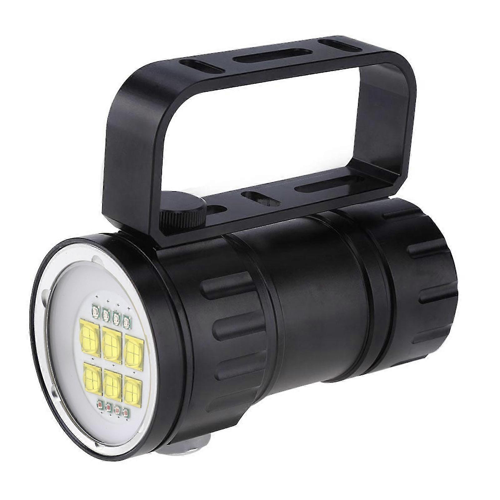 Innovative Underwater LED Flashlight compatible with Diving & Photography  Multicolor IPX8 80M Depth