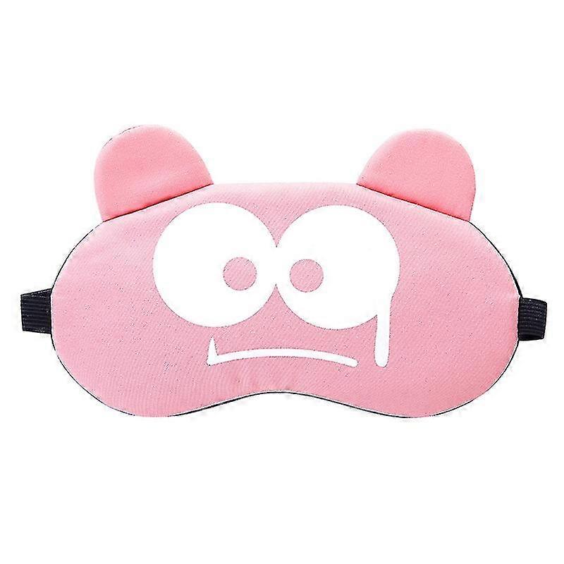 Cute Cartoon Expression Sleep Eye Mask Soft Comfortable Blindfold Eye Cover