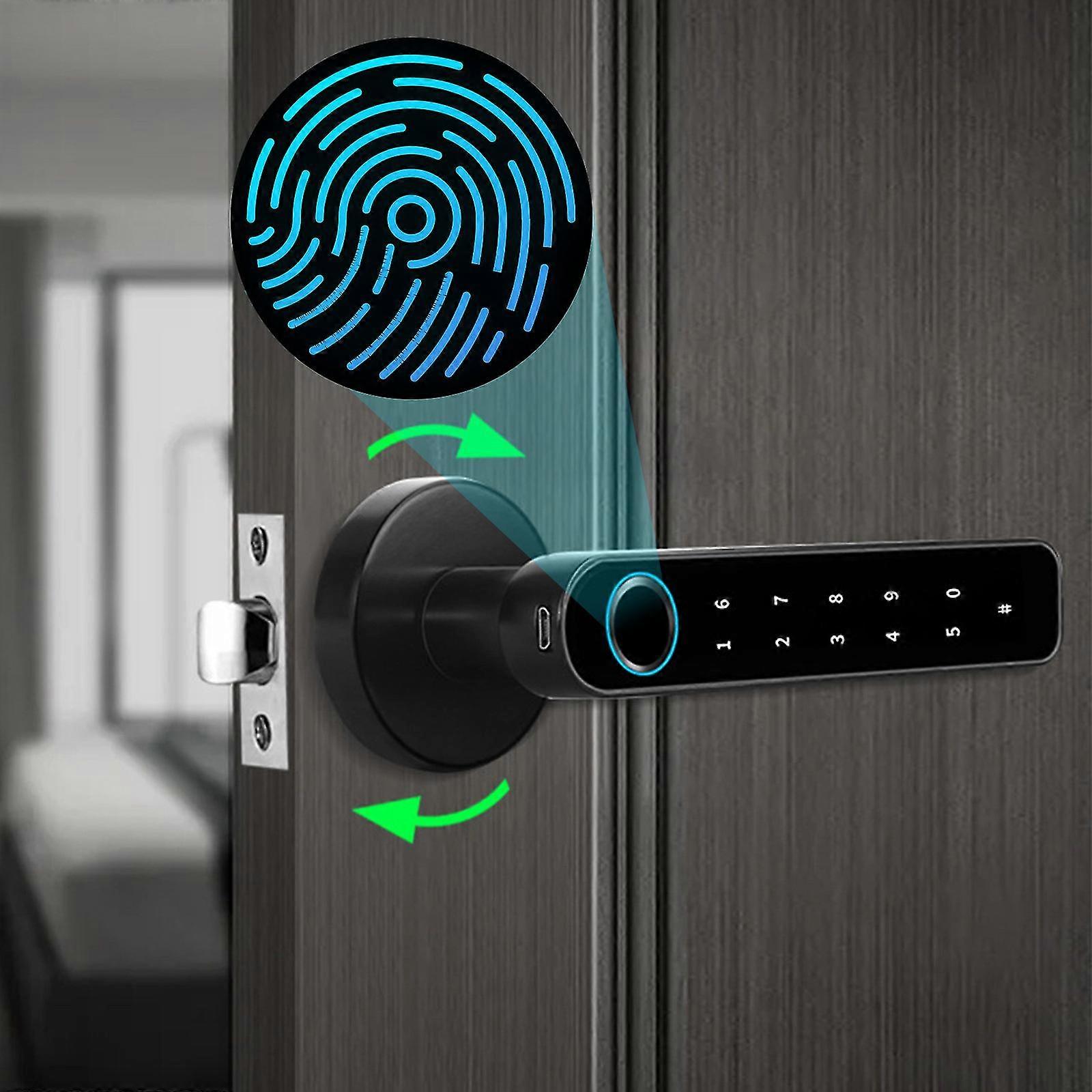 3 In 1 Smart Door Lock, Keyless Fingerprint,password Lock,easy Install, Keyless Entry Front Door Lock With Fingerprint,great For Home, Apartment, Hote