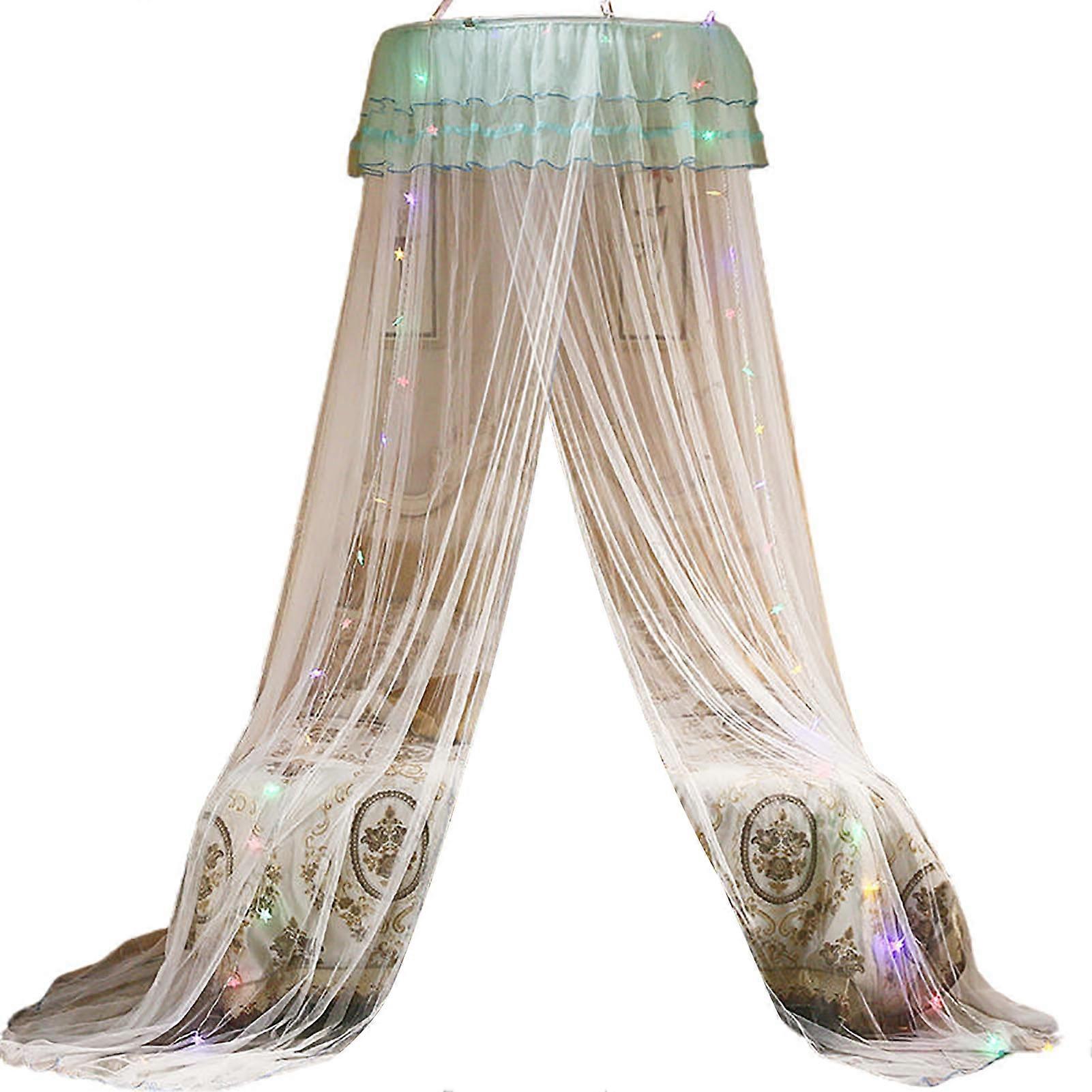 Ruffle Dome Ceiling Mosquito Net Princess Mesh Canopy Dust-proof Bedroom Decor