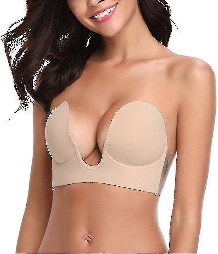 Push Up Strapless Sticky Adhesive Invisible Backless S Plunge Reusable Magic