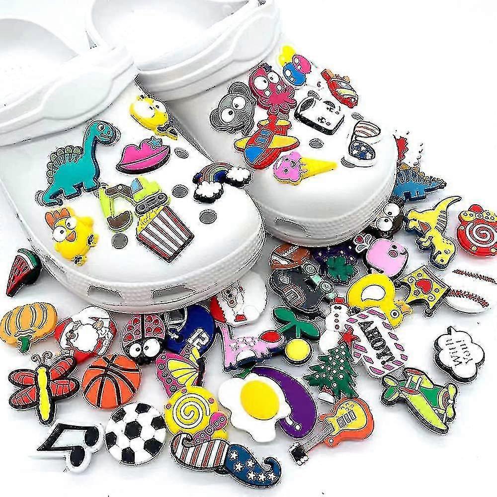 Lof Of 30 50 100pc Random Shoe Charms For Clog Shoes Decorations Wristband Bracelet Party Favors