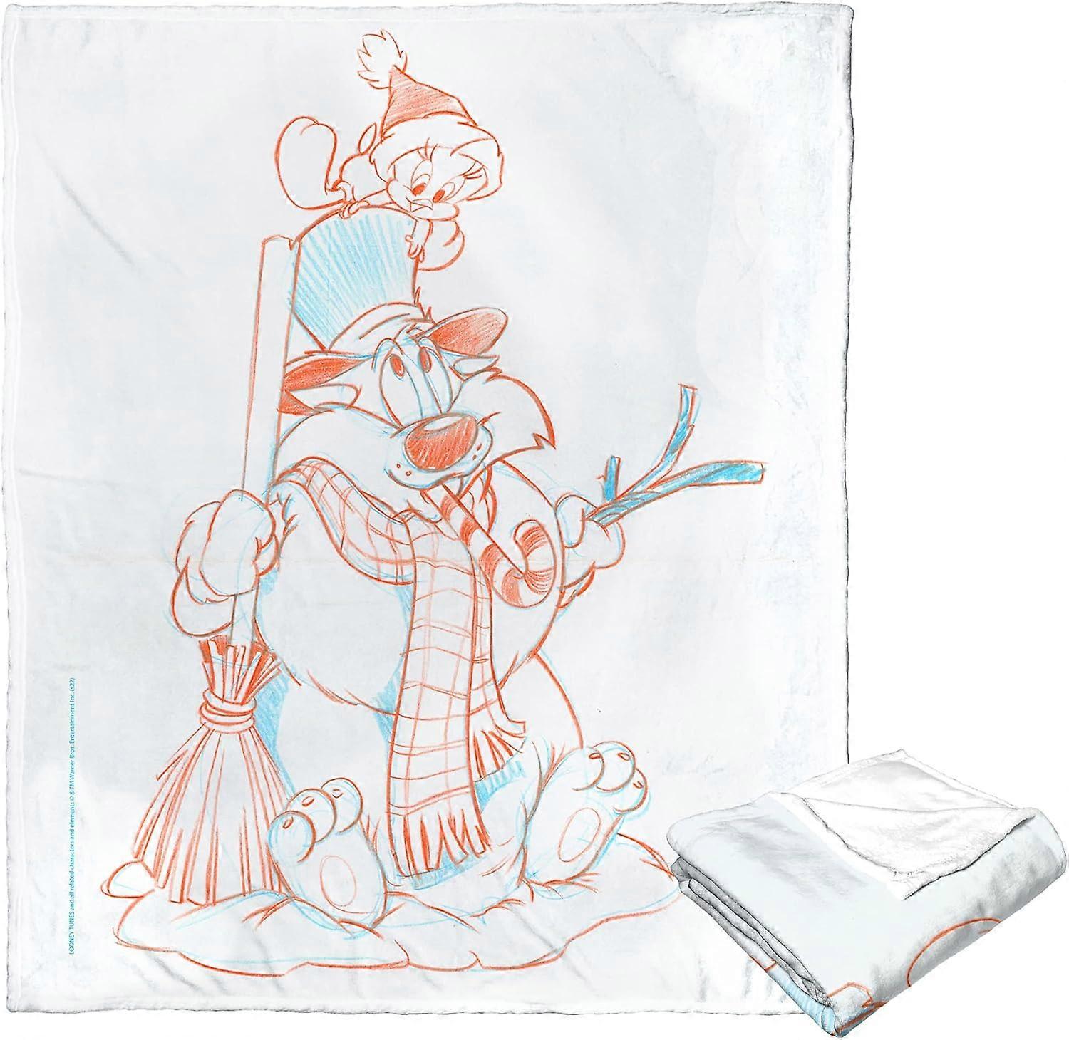 Cobertor de Toque de Seda Looney Tunes, Boneco de Neve Sylvester