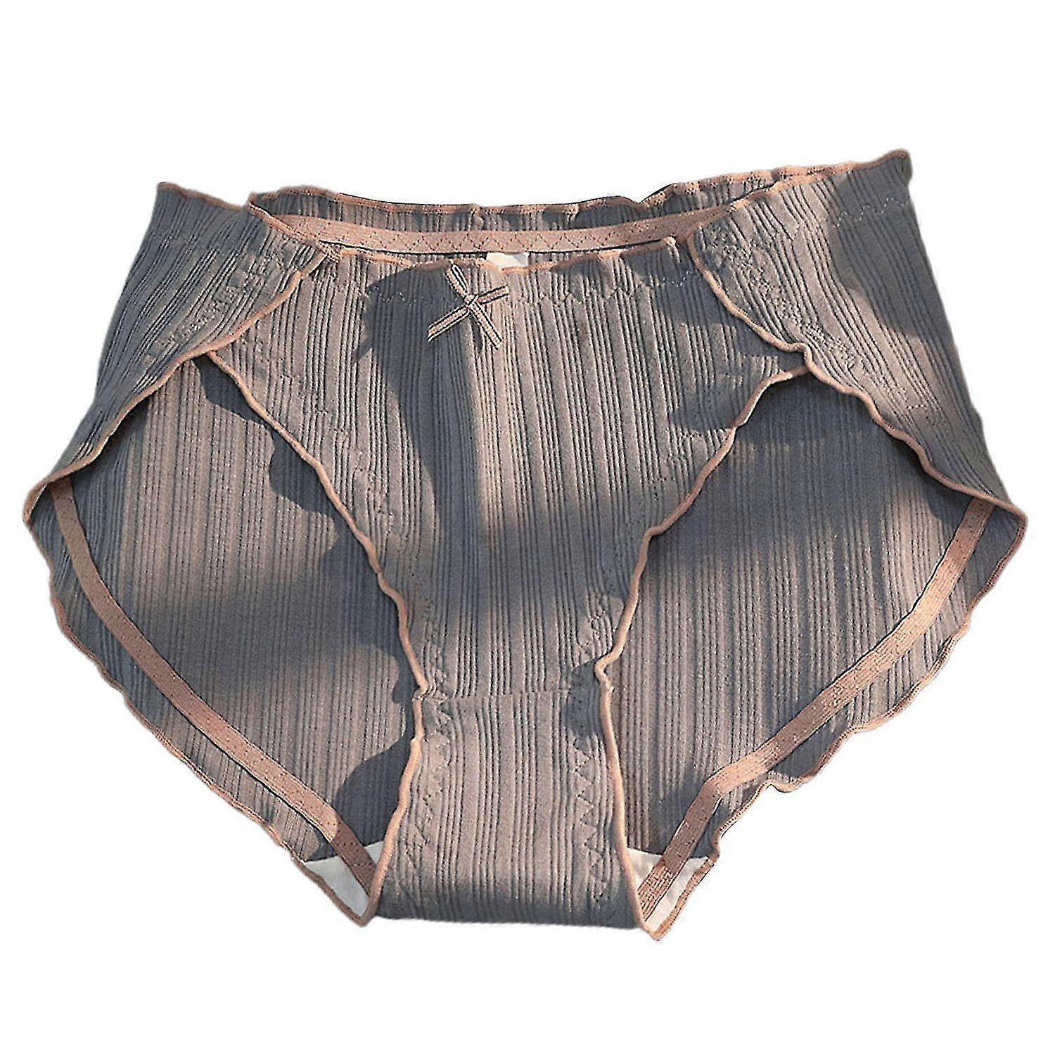 Cotton Briefs Breathable Ruffle Bowknot Decor Panties