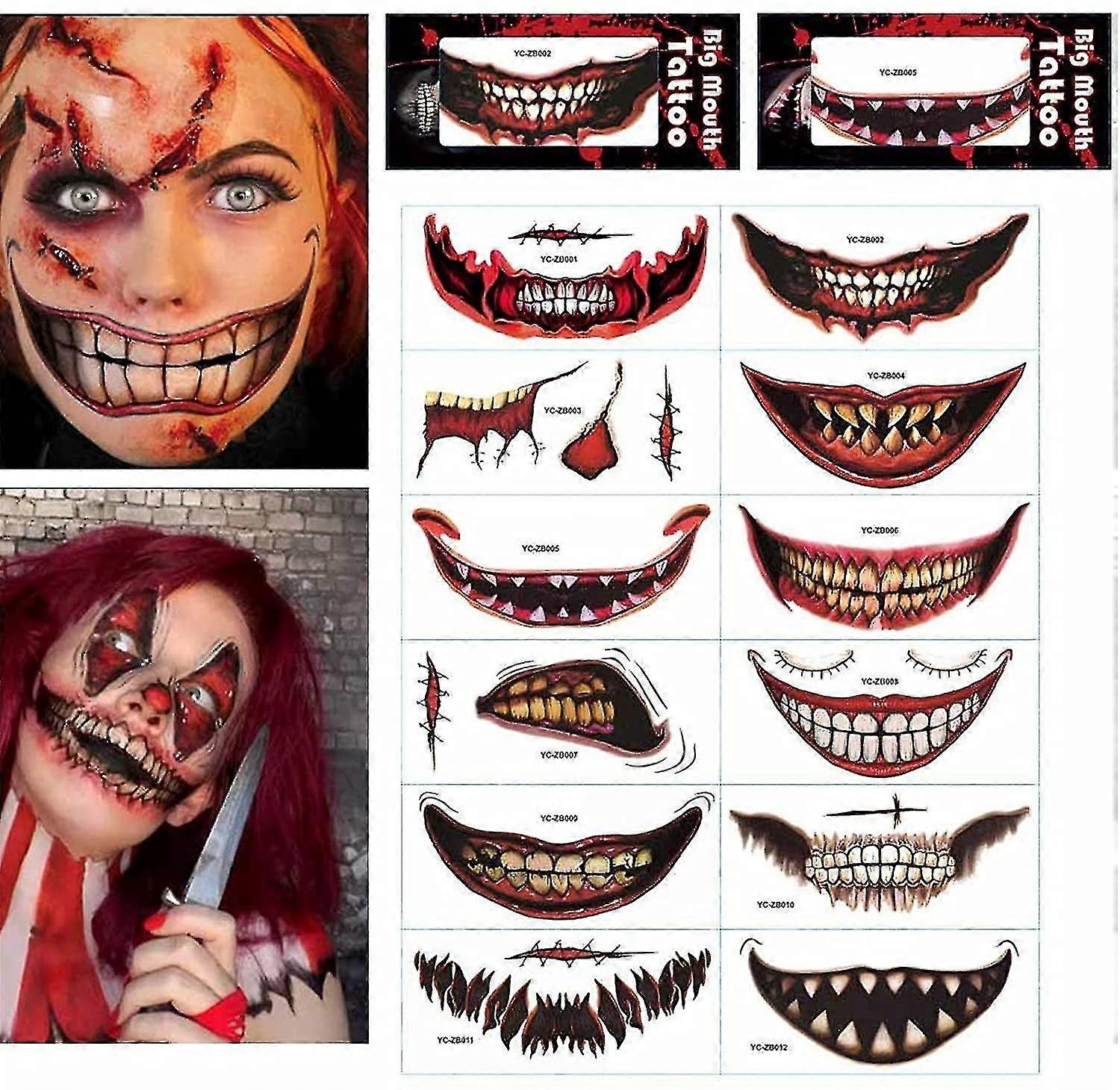 12sheet Halloween Graphic Tattoo Sticker