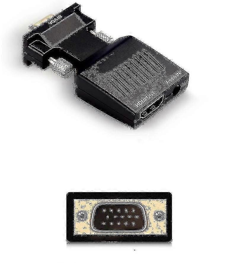 محول VGA إلى HDMI مع صوت ، لأجهزة الكمبيوتر المحمول ، الكمبيوتر ، جهاز العرض -