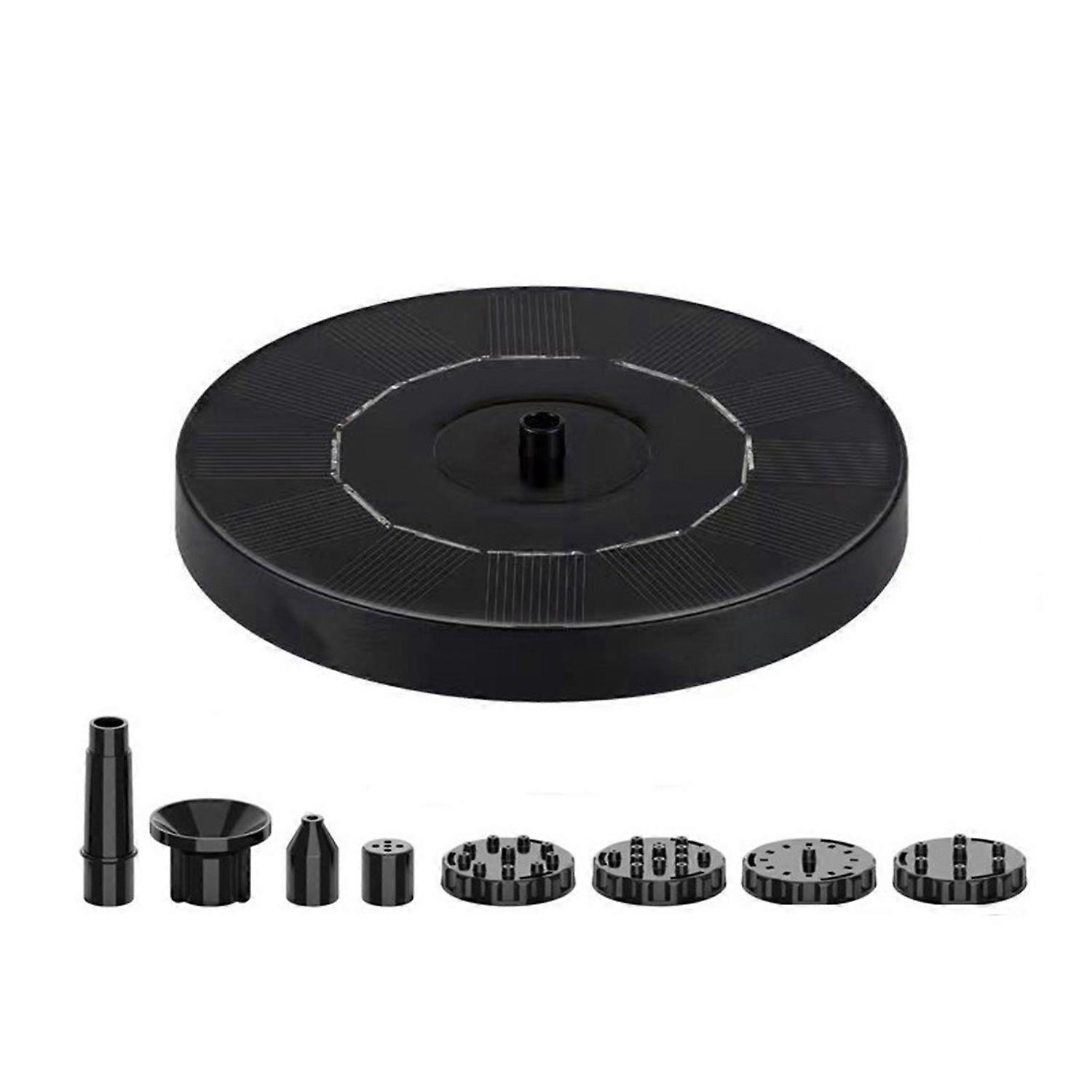 Solar Fountain Pump Kit Solar Powered Bird Bath Fountain with 6 Spray Nozzles Floating Solar