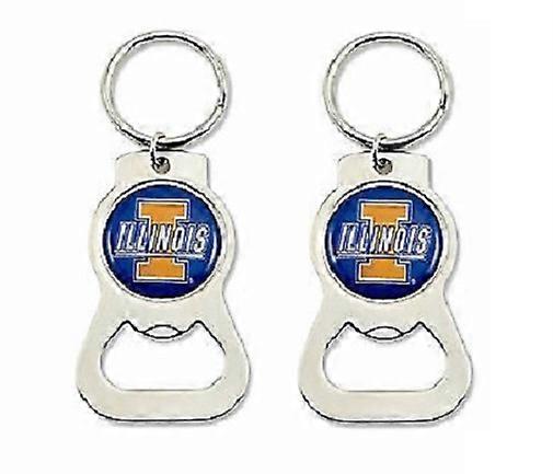 Illinois Fighting Illini NCAA Bottle Opener Key Chain 2 Pack