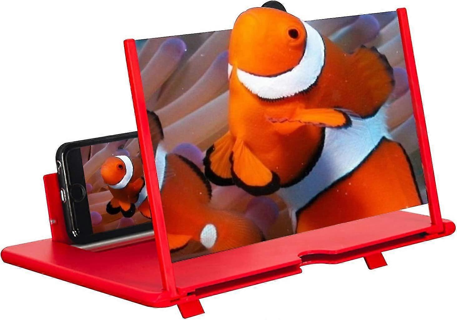 12 Inch Screen Magnifying Glass, Mobile Phone Magnifying Screen Foldable Screen 3d Mobile Phone Projector Magnifying Glass Phone Holder Screen Magnifi