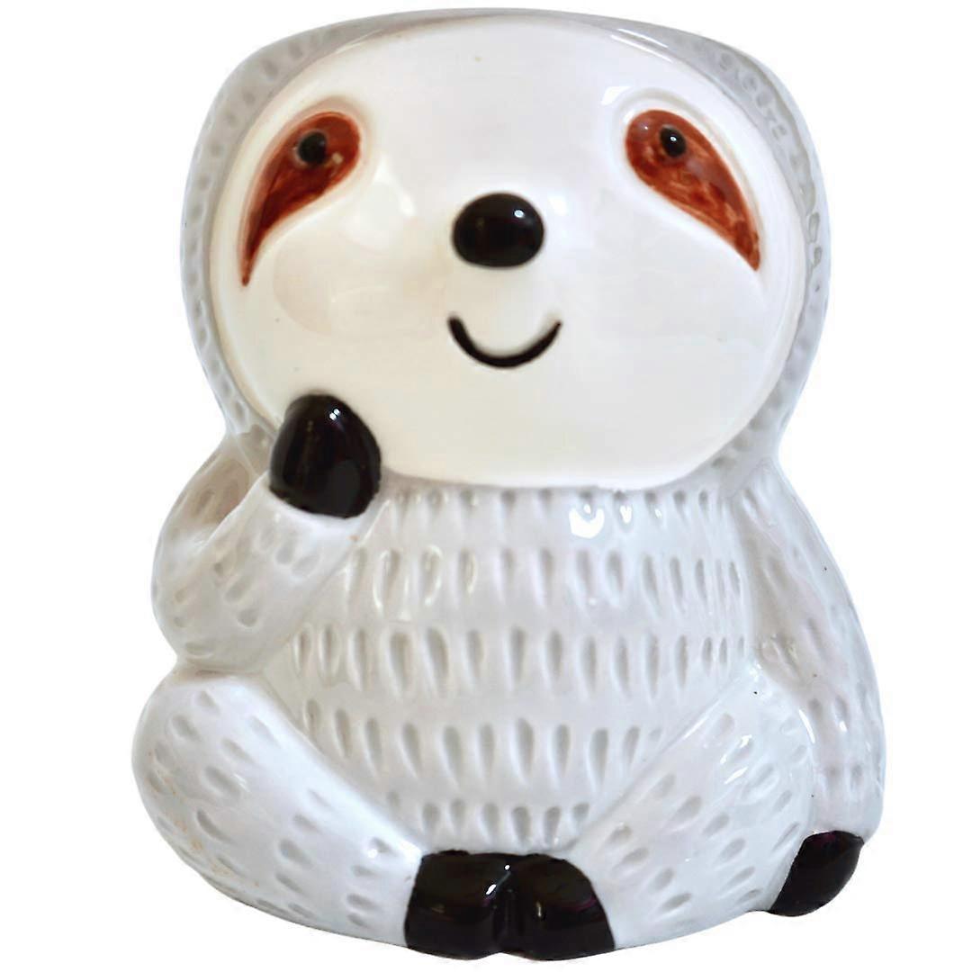 Cute Sloth Planter Pot for Succulent Plants - Ceramic Indoor Decor, 5 Inch Size, Ideal Hostess Gift for Plant Lovers