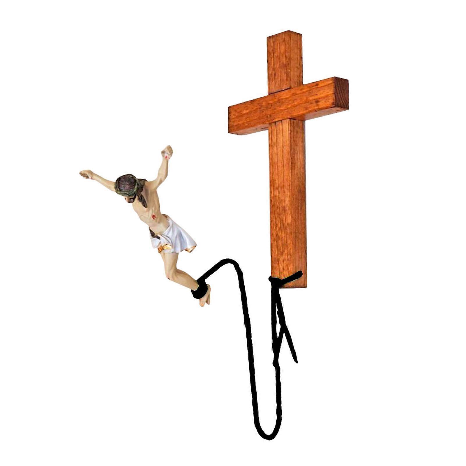 Bungee Jumping Jesus - Easter Wall Decor, Religious Ornament