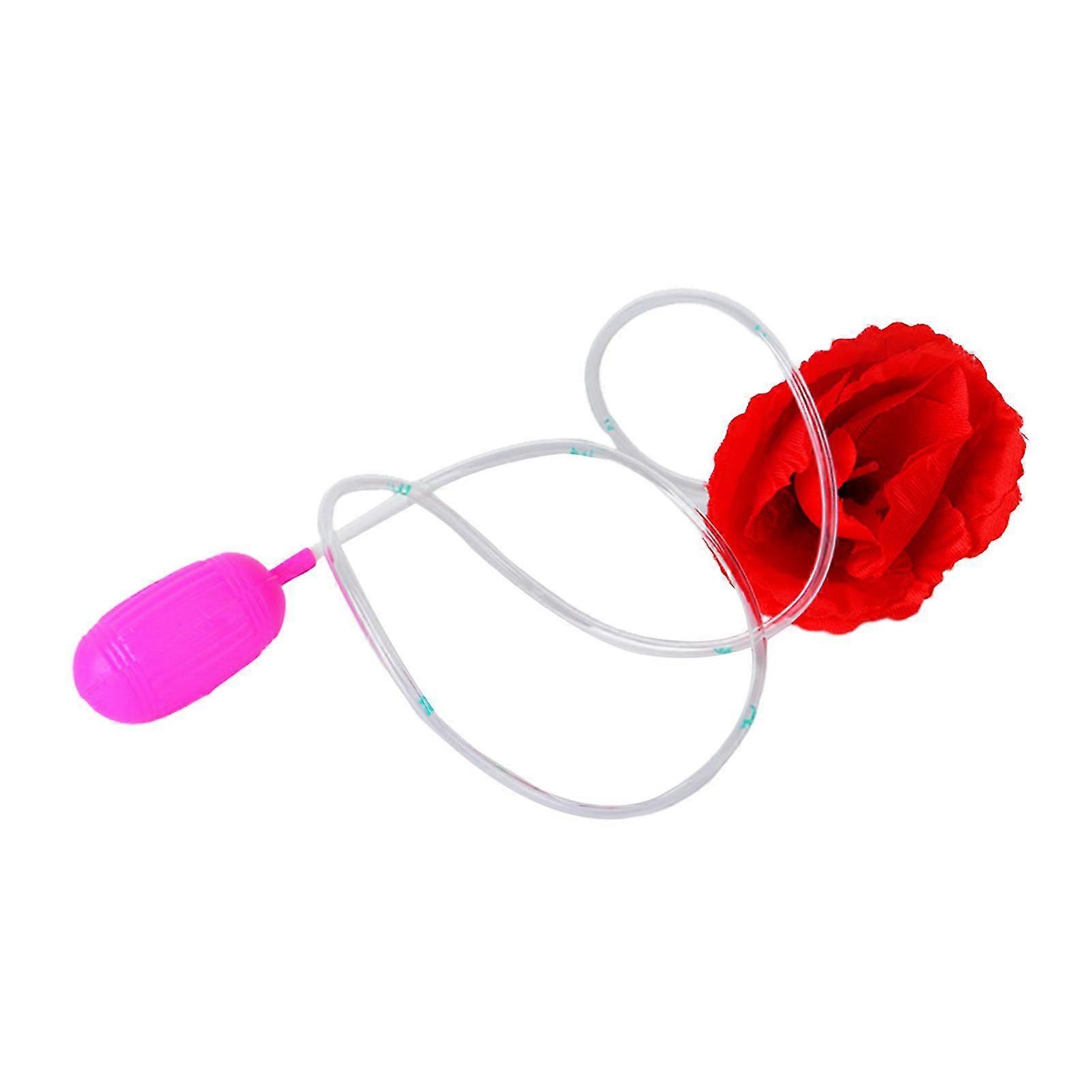 1 Set Trick Toy Squirting Red Rose Prank Toy Durable Fun Trick Flower Party Prop for April Fools Day