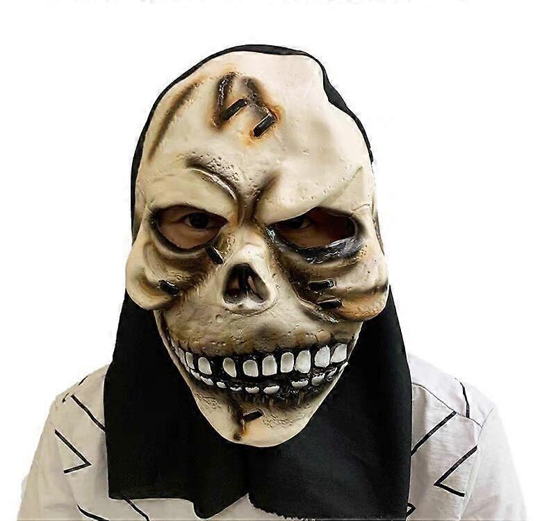 JUSCH Halloween black cloth pullover horror ghost face mask devil mask dance mask (002 style)