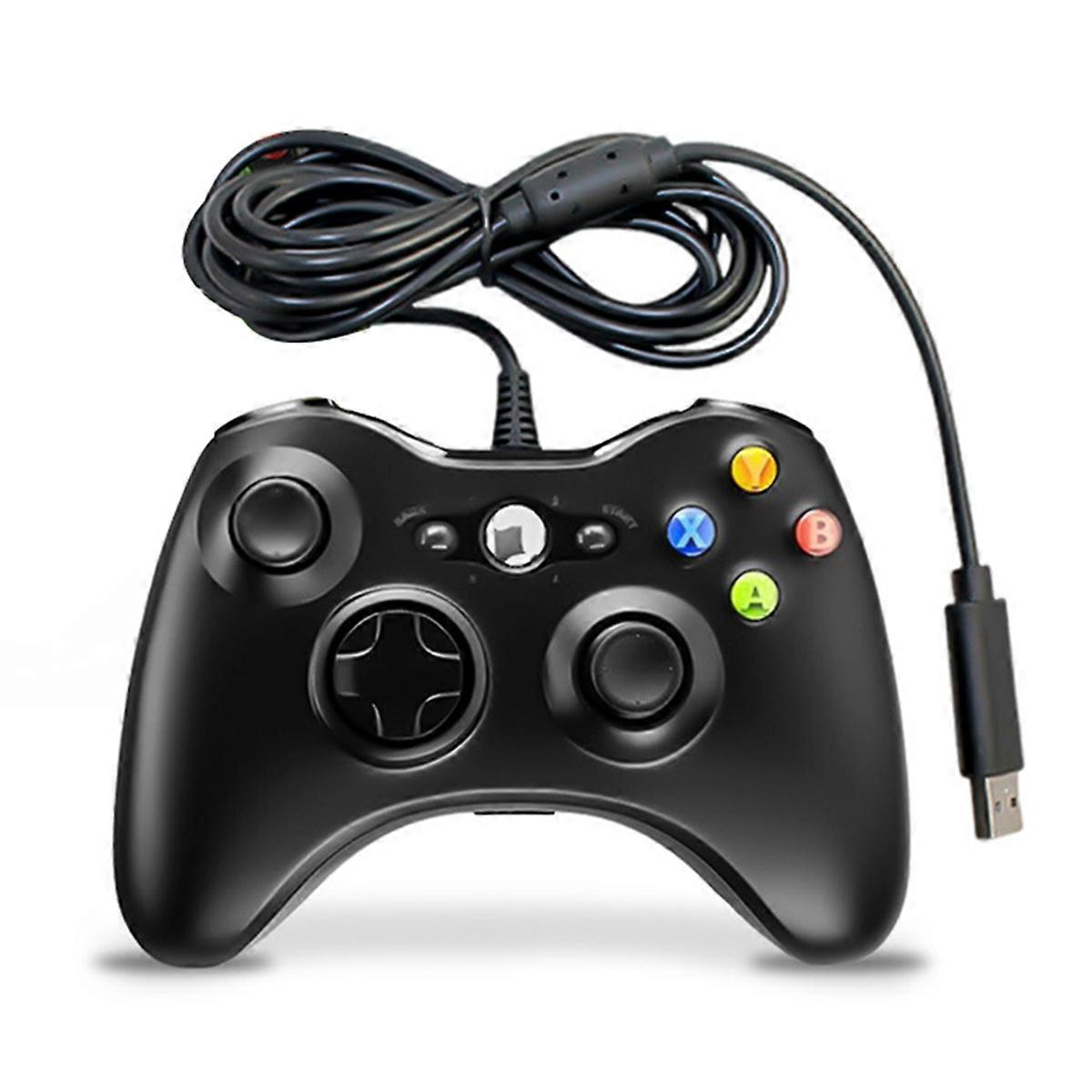 USB Wired Game Pad Joypad Gamepad Controller with Earphone Hole for Game System PC/ Xbox360 A