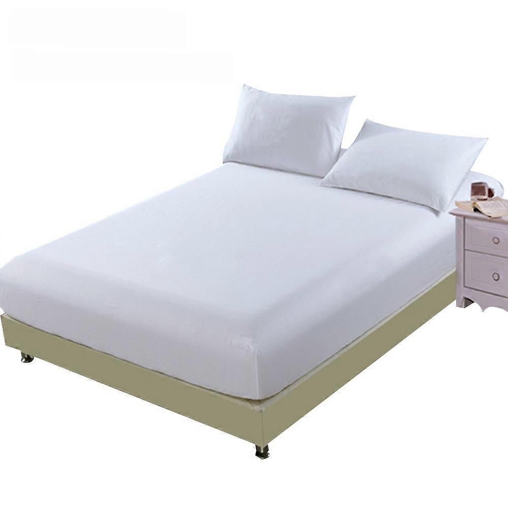Cotton Percale Fitted Sheet Queen Size, 1 Deep Pocket Fitted Sheet, Crisp and Cool Strong Bed