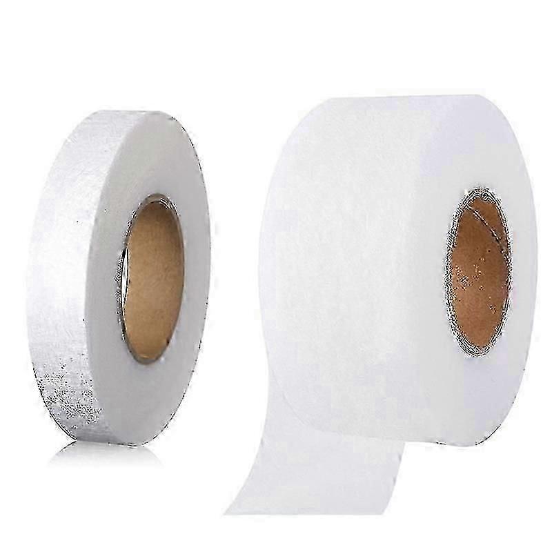 2 Pack Iron on Hem Tape No Sew Hem Tape Roll Web Tape with Tape Measure for Garment Clothes DIY Crafts