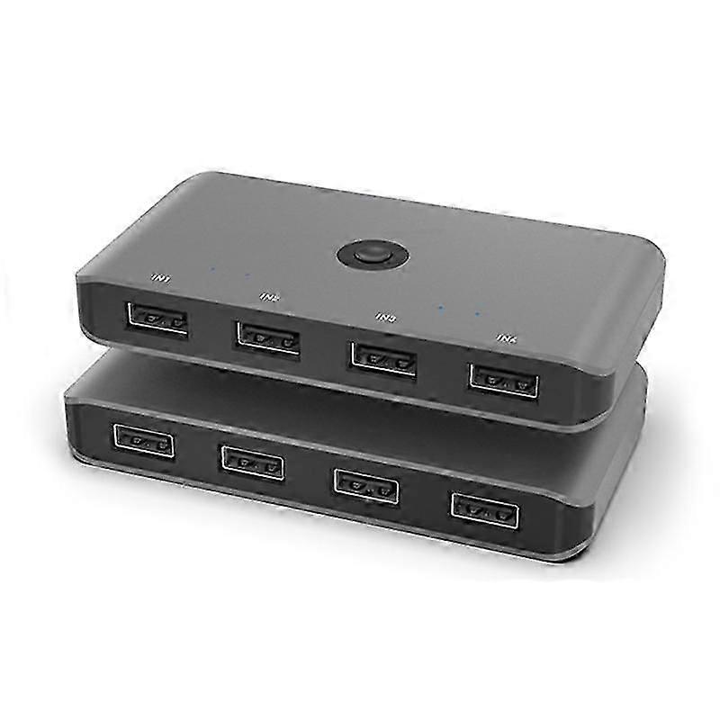 Usb 2.0 Kvm Switch Splitter For Pc Keyboard Mouse Printer 4 In 4 Out Hub Converter Usb Computer Sha