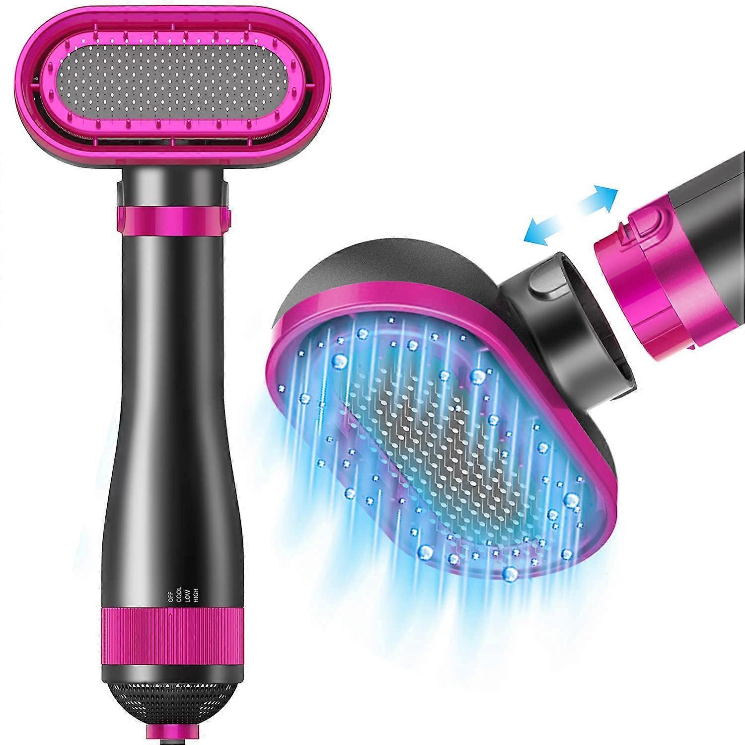 2-in-1 Dog Hair Dryer and Brush, Professional Grooming Tool with 3 Heat and Speed Modes, Lightweight and Portable