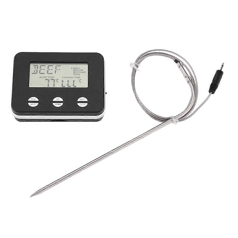 LCD Digital BBQ Thermometer with Meat Probe, Instant Read Accurate Cooking Temperature Tester for Kitchen Use