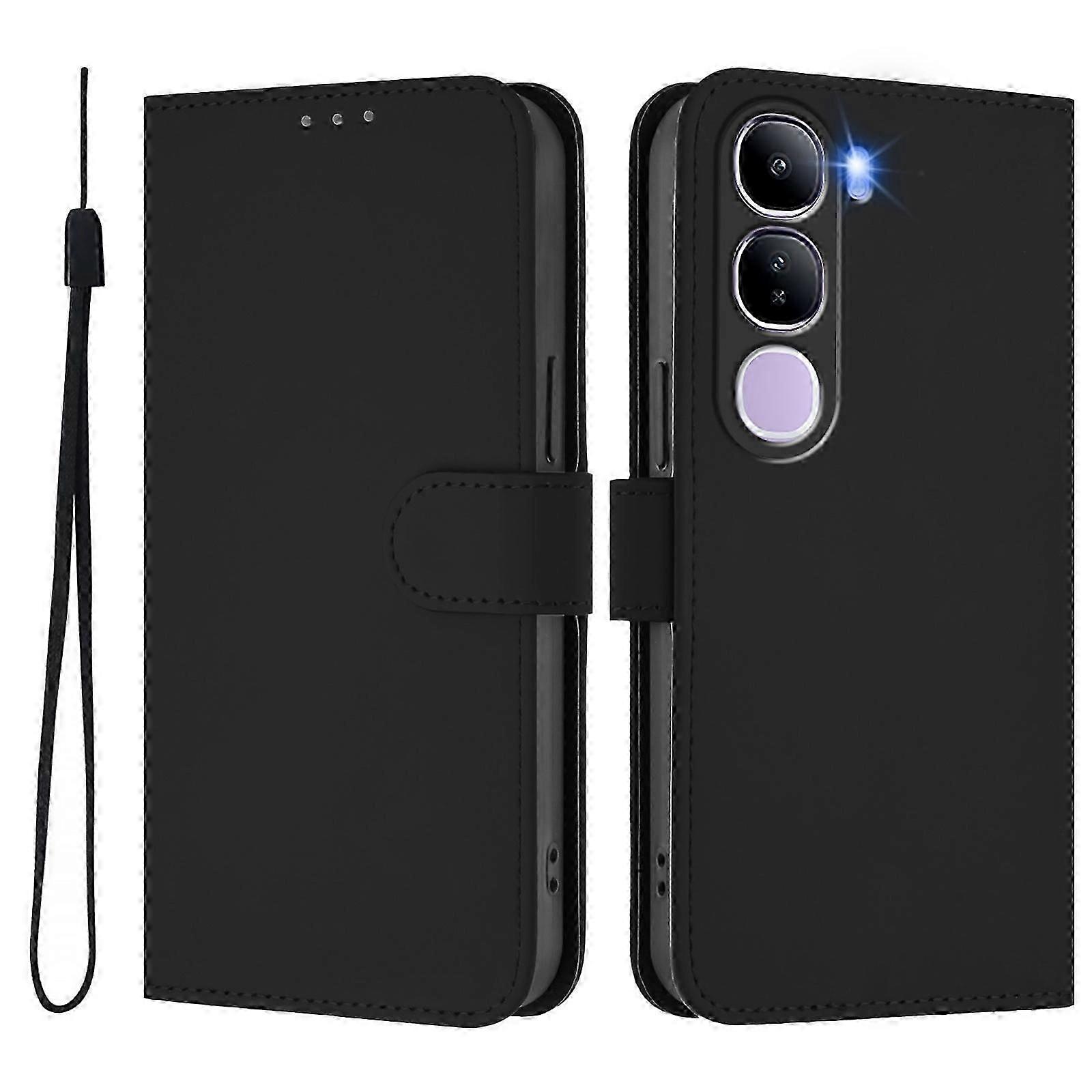 Solid Color PU Case compatible vivo V40 Lite 5G IDN