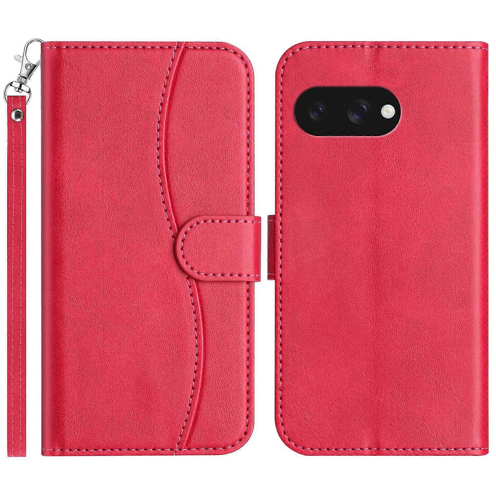 Dubbelvikt S-format läderfodral för telefon