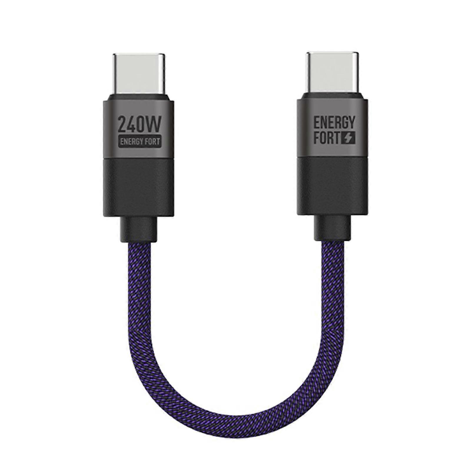 PD240W Double End Type C Data Cable Nylon Weaving Power Charging Cord Wire Fast Charging Data Cord for Travel Office