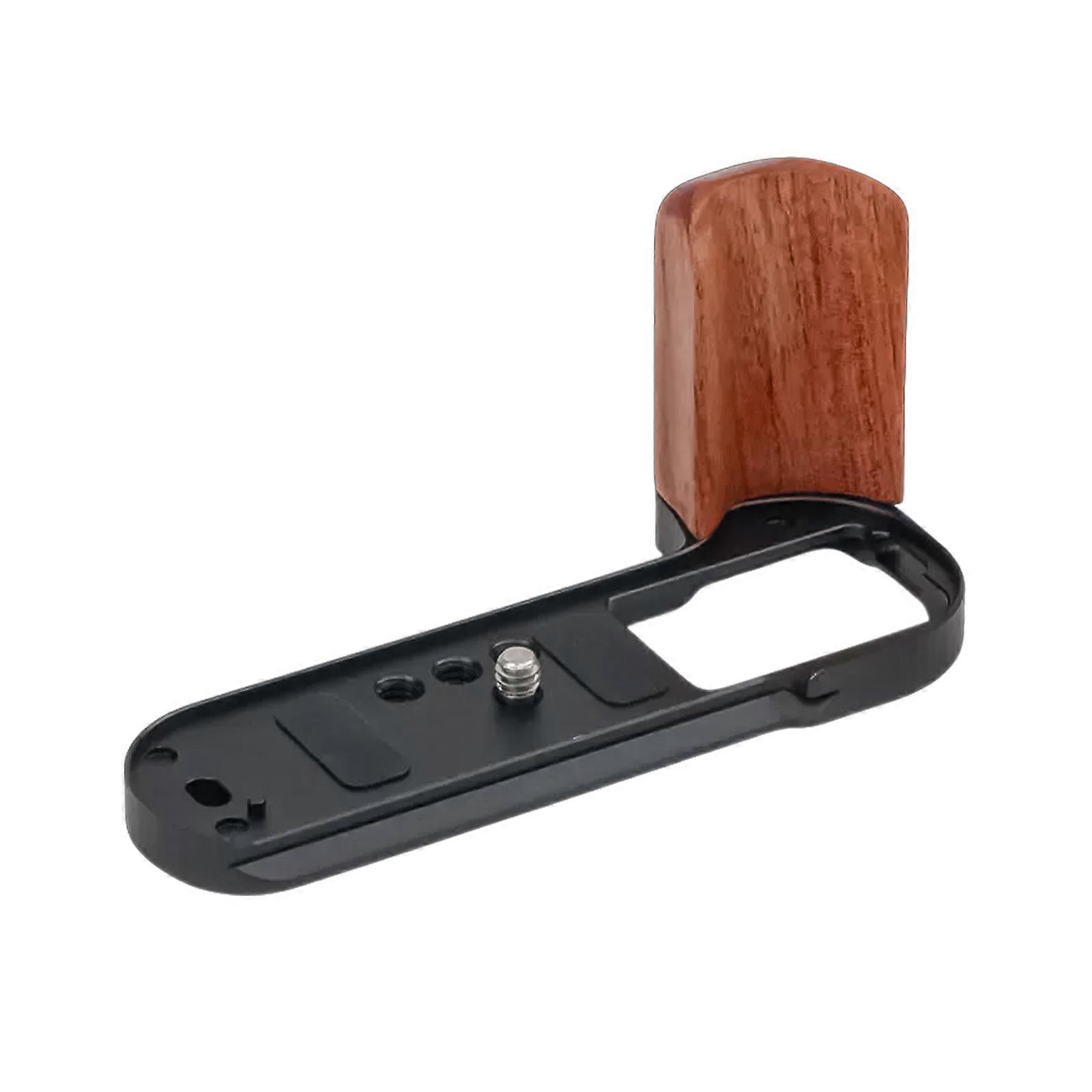 Wood  Side Handle Grip Quick Release Plate L Brackets Holder Arca Style for XT50 Camera Tripods  Black